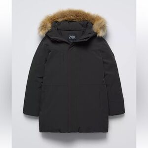 ZARA WATER REPELLENT LONG DOWN PUFFER PARKA